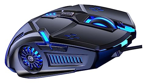 Mipcase Souris de Jeu USB Filaire 3200 Dpi ABS 6D, Silencieuse, Blanche | Éclairage Respirant Sept Couleurs, Réglage Rapide à Quatre Niveaux, Format 1 Pièce, Port USB