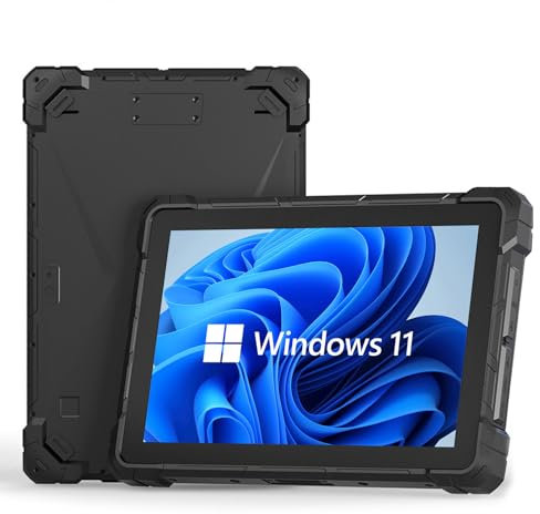 RUGLINE RF7G Tablet PC Resistente de 25.7 cm Win 11 Pro 8+128G, Intel N4120, Windows Tablet 16000mAh/3.8V, Batería de 800 x 1280 Píxeles, IP67 Impermeable, WiFi 5, BT 4.2, PC Industrial de Trabajo