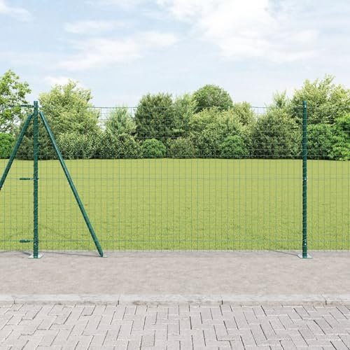 Juroupi Fence Posts Set of 104 Green Concrete 3.2 x 3.2 x 68.5 cm,Building Materials,Posts,Fence Posts,Garden Fence Posts-3350228