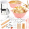 Charmofun Banneton pour Pain, Corbeille a Pain en Silicone Ovale et Rond, Paniere a Pain, Kit Pain au Levain avec Pot de Fermentation, Kit Boulangerie pour Faire du Pain