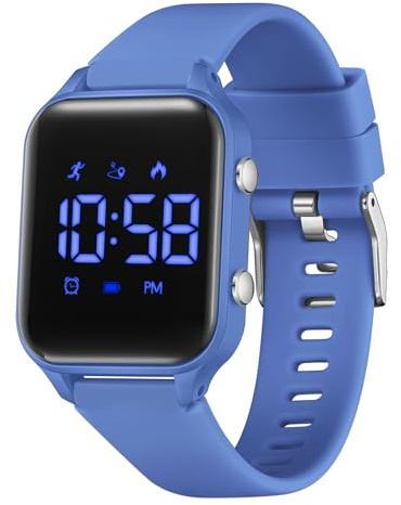 Timever Reloj Digital para niños y niñas con podómetro, Alarma, cronómetro, luz y Fecha - Reloj Deportivo sin App ni teléfono con Correa de Silicona