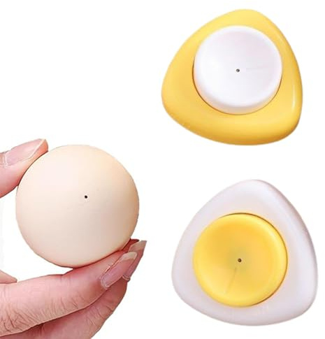 WUSJCOF 2 foratori per uova in acciaio inossidabile e plastica, pratico foro per forare le uova, adatto per uova crude, sode e alla coque
