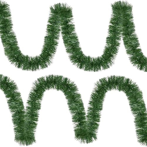 Weihnachtsgirlande 10m – Tannengirlande – Weihnachtsdeko Innen & Außen – Flexibel biegsame Girlande Weihnachten – Weihnachtsdeko Outdoor Kamin Treppengeländer Türkranz Deko