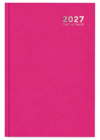 Terminplaner 2026, A4, Wochentag pro Seite, Hellrosa, Hardcover, Tagesplaner, Business-Organizer, Heimbüro, Arbeitszimmer, Schreibtisch
