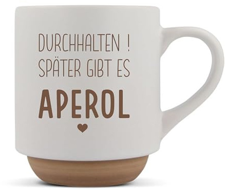 Laser Tattoo Lustige Kaffeetasse mit Spruch fürs Büro & Home Office | Geschenk für Kollegin, Freundin | Finnisches Design (Aperol)