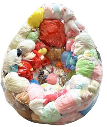 Solo Rivestimenti Per Sacco Bean Bag, Coperchio Trasparente Grande per Sacco a Palle Organizzatore Peluche, Seduta Grande Per Camera Soggiorno Casa Bambini Adulti Organizzazione Giocattoli