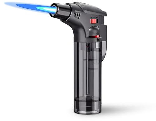JETSPEC Torch Jet Lighter, Butane Refillable Jet Flame, Windproof, Safe, Multi Utility for Candles, Fireplaces, Campfires, Grill (Without Butane)