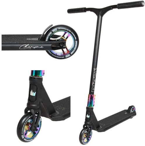 NKD Stunt Scooter Rizz | Hochleistungs ABEC-9 Lager | 360° Lenker für Freestyle | Robuste 6061 Aluminiumlegierung