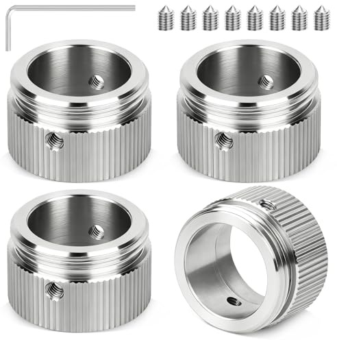 Nuyoah Heizkörperthermostat Adapter Heizkörperventil Thermostatkopf M30x1.5 mit Innen Ø22mm 4Stk Edelstahl Heizungsventil Adapter für Danfoss Ra, Rav, Ravl-ventil, Heizkörper Zubehör