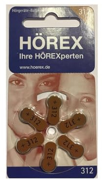 Hörex Classic Lot de 20 piles pour appareils auditifs 312 piles (120 piles)