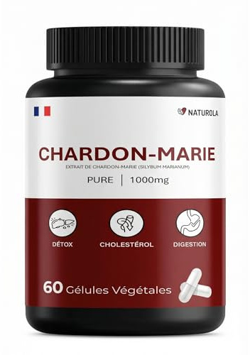 Chardon-Marie 1000 mg – 60 gélules – Format 1 mois – Complément végétal