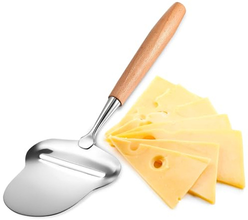 Cheese Slicer Handheld, 8.86 Inch, Stainless Steel Blade, Wooden Handle
