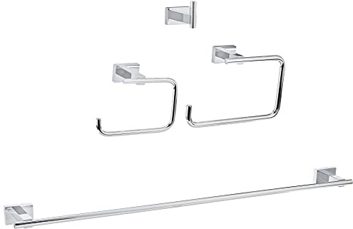 GROHE 40778001 Essentials Cube Accessoire Set 4-in-1 Eckig (Chrom)