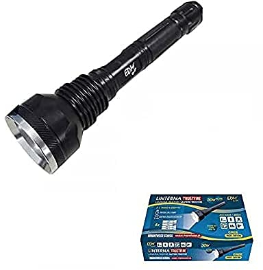 EDM 36106 Super Linterna 3 Leds T6 con 2400 Lumens y 5 Posicions, Multicolor, 30 W