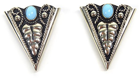 Rodeo Ready Kragenecken Turquoise Kragenecken Kragenspitzen Collar tips Westernschmuck Westernasseccoires für Westernhemden Schwarz