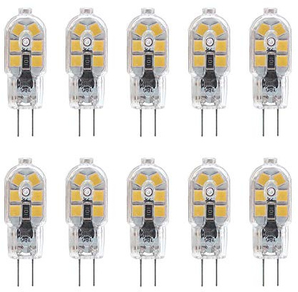 WULUN G4 LED Bulbs 2Watt, AC 220-240V, Warm White 3000K LED Lamps, 20 Watt Halogen Bulbs Equivalent, 360°Beam Angle, 200lm, Non Dimmable, Pack of 10