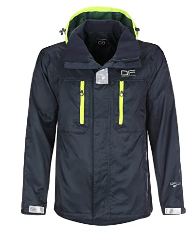 Dry Fashion Herren Regenjacke Segeljacke Baltic - Allwetterjacke Outdoorjacke Jacke Sailing Wasserdicht Winddicht Atmungsaktiv in Blau Größe L