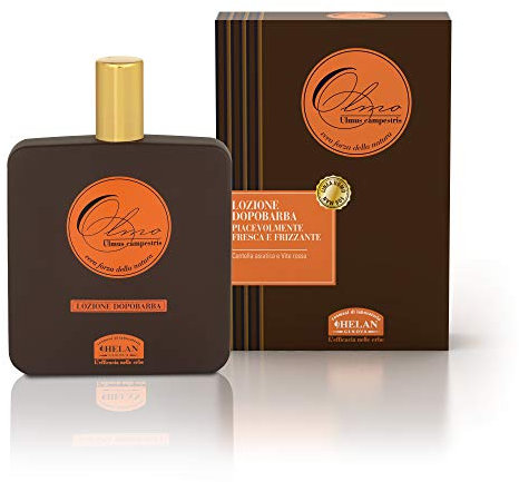 Helan, Olmo - Mens Aftershave with Refreshing Notes, Aftershave Men to Soothe the Skin After Shaving, Perfume for Men with Asian Centella for Face Skin, After Shave Mens Perfume 100 ml - Made in Italy
