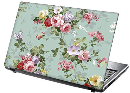 TaylorHe Folie Sticker Skin Vinyl Aufkleber mit bunten Mustern für 13-14 zoll (34cm x 23,5cm) Laptop Skin bunten Blumen