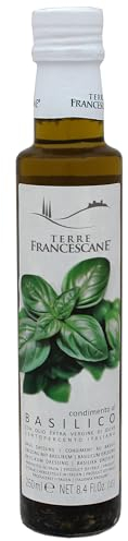 Terre Francescane - Basilikum-Öl - Extra Natives Olivenöl mit Basilikum (2er Pack / 2 x 250 ml)