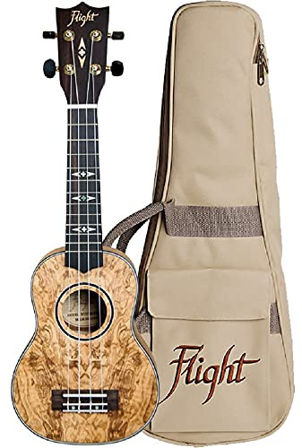 Flight, Supernatural Series Sopran-Ukulele, 4-saitig, gesteppt, Esche (DUS410 QA)