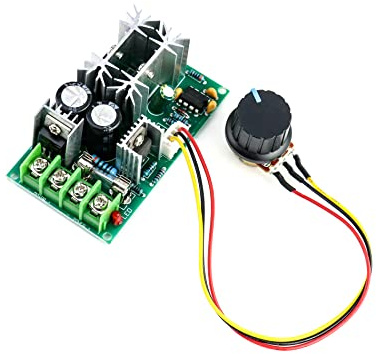 QWORK PWM DC Motor Geschwindigkeitsregler 12V 24V 36V 48V 20A Hochleistungs Antriebsmodul Einstellbare Geschwindigkeit PWM Elektronischer Reglerregler
