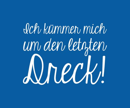 Farbwuselei Brillenputztuch Ich kümmer Mich um den letzten Dreck Tuch Reinigungstuch Brillentuch Displaytuch (blau)