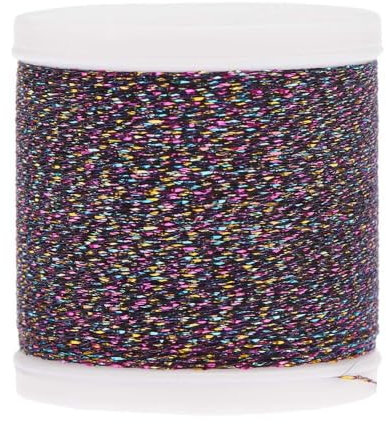 Stickgarn - Metallicfarbe - Regenbogen schwarz
