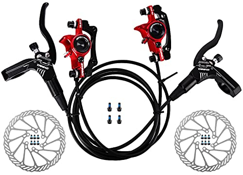 Fahrrad Hydraulische Scheibenbremsen Vorne Hinten Bremssättel Set für Mounta Links Rechts Bremshebel Kit mit 160mm Scheibenrotor
