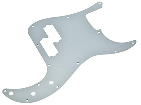 Dopro 13 Löcher mattes Aluminium Präzision P Bass Pickguard Metall eloxiert P Bass Plektrum Guard Kratzplatte für USA/Mexiko Precision P Bass Matt Silber