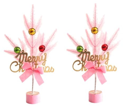 Amosfun 2stücke Künstlicher Mini Weihnachtsbaum Tischdeko Für Weihnachten Kreative Festtagsdekoration Für Zuhause Hotel Und Veranstaltungen Langlebig Und Farbenfroh Für Familienfeiern