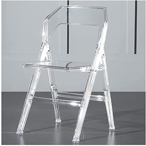 DEUYO Hocker Stuhl Acryl Transparent Flash Klappstuhl Erwachsene Mit Rückenlehne Moderne Esszimmerstühle Tragfähigkeit 150 Kg Für Küche Lounge hoffnungsvoll Warm as Ever