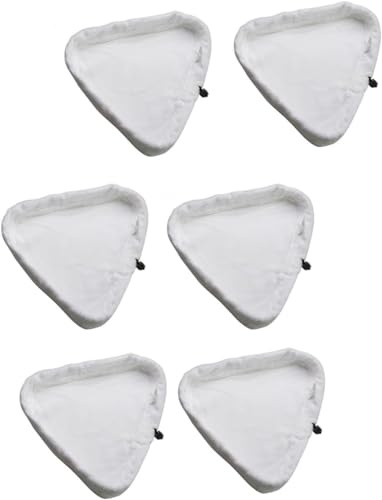 Haogo Steam Mop Pads,6 pcs Universal Washable Triangular Microfiber Cleaning Pad Cover Washable Cloths for X5 Steam Mops and H2O