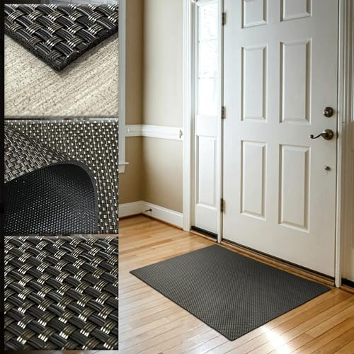 Tadi & Imperio1979 Alfombra Vinilo Trenzado - Vinílica 60x40 - Exterior, Cocina, Salón, Recibidor