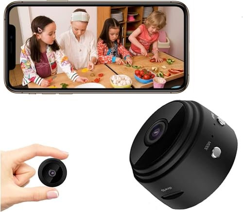Mini Spy Camera, Wireless Camera 1080P Full HD, Hidden Secret Baby Monitor Home Security Surveillance Cam with Motion Detection for Outdoor/Indoor-Q