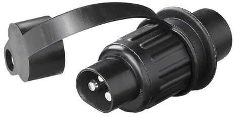 MULTIBROS Prise de Remorque 3 Broches 12V/24V - Connecteur Attelage | Fiche mâle universelle en PVC résistant – compatible remorque, tracteur, camion, bateau – avec capuchon de protection