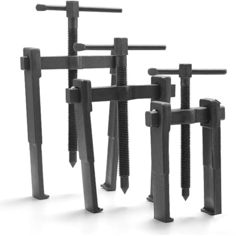 ANBOO 3Pack 3'' 4'' 6'' Two Jaw Bearing Puller Kit, Gear Puller Remover Hand Tool Kit 20-85mm, Twin Legs Ultra Thin Bearing Gear Pump Pulley Extractor Removal Tool 1-3 tons for Wheel, Motorcycle,Car