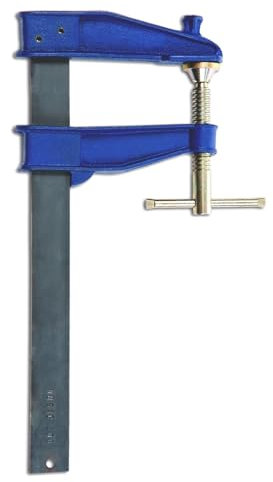 Bricoloco Sargento de apriete rápido. Profesional con boca de alcance de 120 mm. Tornillo con Llanta de Acero templado 35x8 mm y fuerza de 9000 Newton para sujecciones exigentes. (1, 1000 mm)