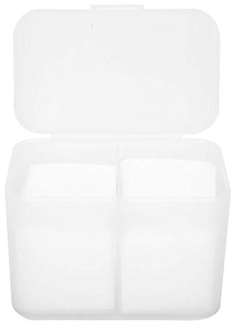 Naroote Porta Dischetti di Cotone, Dispenser per Dischetti di Cotone Dischetto per Rimozione Smalto per Unghie Porta Organizer Contenitore con 2 Griglie Scatola Portaoggetti per Nail Art