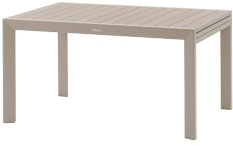 Hespéride - Ausziehbarer, verschiebbarer gartentisch Evasion holzoptik leinen & ton 10 plätze Lates aus Aluminium