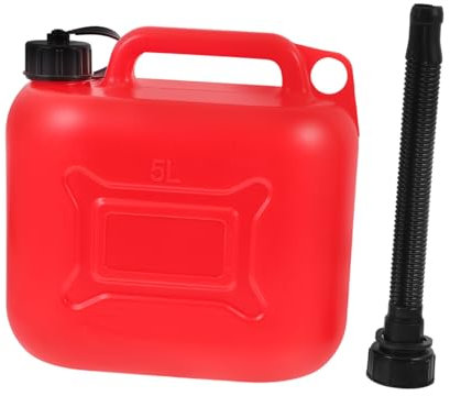 SOLUSTRE Autotankfass Pumpe Kompressor Transfertank Aufblasgerät gas kann Benzinkanister Benzinbehälter Ölauffangbehälter Benzineimer für Fahrzeuge tragbarer Benzinkrug pp rot