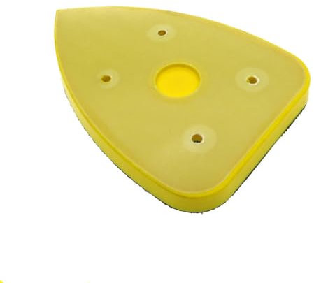 Platorello abrasivo triangolare da 90x130 mm con gancio e anello, piastra di supporto per smerigliatrice, levigatrice, lucidatura, utensili abrasivi elettrici, giallo, 90x130 mm