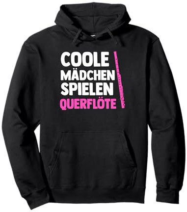 coole Mädchen spielen Querflöte Querflöte Spieler Pullover Hoodie