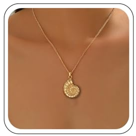 TseenYi Collana Conchiglia Collana A Catena Conchiglia D'oro Collana Vintage Con Ciondolo Da Spiaggia Collane Oceano Dichiarazione Collane Spiaggia Estate Gioielli