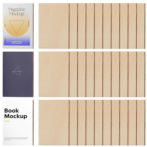 PH PandaHall 100 Mini Livres Vierges pour Bibliothèque Miniature Livres de Maison en Bois Livre Miniature Petit Livre pour Construire Votre Propre Scène de Bibliothèque Construire, 29x19x3mm