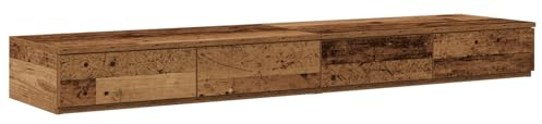 Eleganz Massivholz Eiche Bettschublade Sonoma 140x36,5x16,5 cm - Schubladen fürs Bett, langlebig & platzsparend, grau - Praktische Aufbewahrung für Kleidung oder Bettwäsche