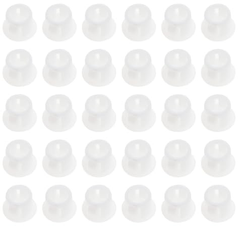 30Pcs White Hole Plugs Screw Caps Covers Flush Type Panel Plugs For Kitchen Cabinet Or Furniture Panel Fastening Kitchen Furniture Fasteners