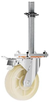Torre de andamio con ruedas de nailon resistentes al desgaste, capacidad de carga de 800 kg, diámetro de la rosca: 3,4 cm, longitud del tornillo: 30 cm