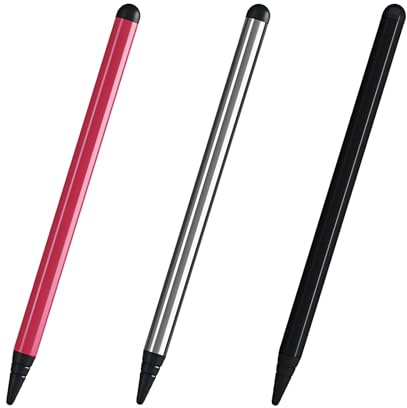 Leloco 3 Stück 2 in 1 Universelles Kapazitives Touchscreen-Stift, Tablet Stift für Alle Tablets Resistiver Bildschirm Stift kompatibel mit Allen kapazitiven Touchscreen Resistiver Bildschirm Geräten