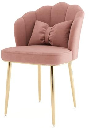Badkarsstol med böjd hög rygg vadderat säte, armstödsfri design för sovrum och smink, snyggt sidobord för vardagsrum